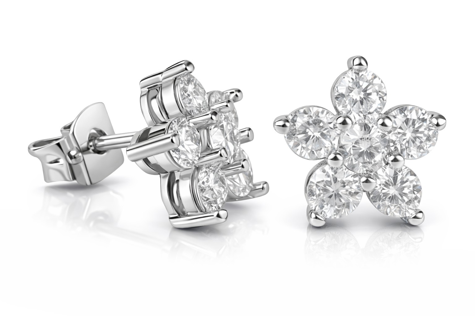 Troli Třpytivé kytičkové náušnice