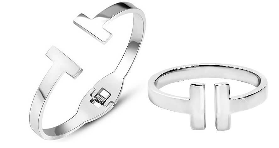 Troli Zvýhodněná ocelová sada šperků pro ženy (náramek, prsten vel. 54)
