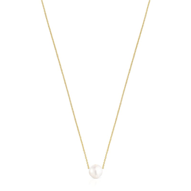 Levně Tous Elegantní pozlacený náhrdelník s perlou Gloss 111232560