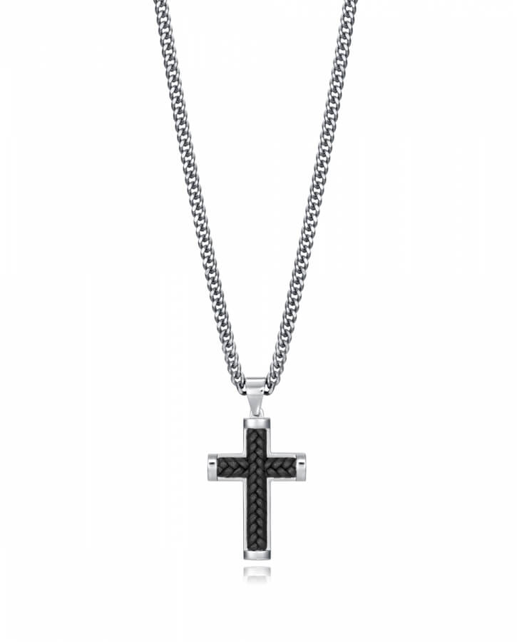 Viceroy Nadčasový oceľový náhrdelník s krížikom Magnum 15111C01010