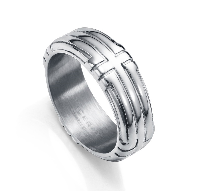 Viceroy Nadčasový pánsky prsteň z ocele Beat 14113A02 66 mm