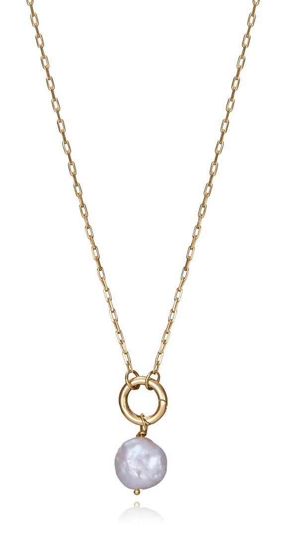 Viceroy Nežný pozlátený náhrdelník s perlou Elegant 13179C100-60