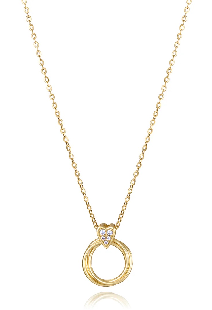 Viceroy Nežný pozlátený náhrdelník so zirkónmi Trend 13207C100-30