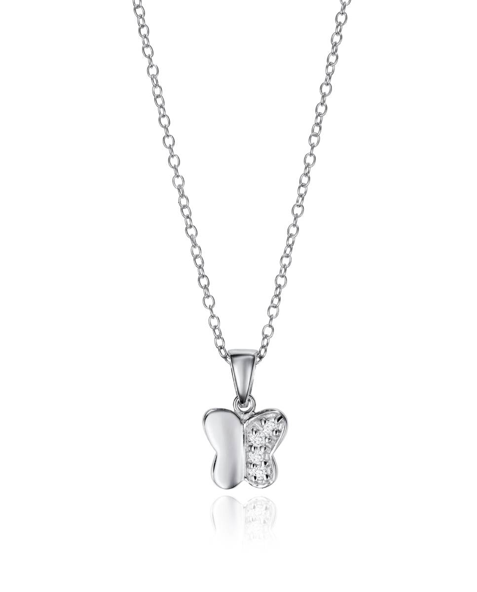 Levně Viceroy Něžný stříbrný náhrdelník motýlek Populars 5092C000-30