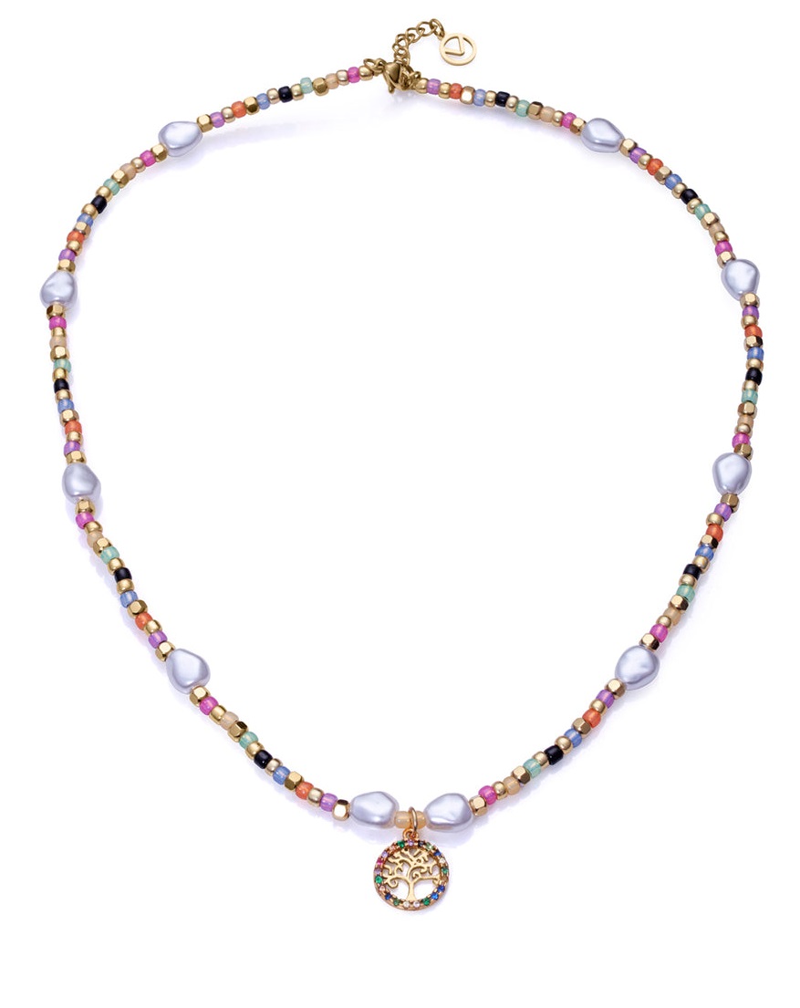 Levně Viceroy Okouzlující náhrdelník Strom života s krystaly Kiss 14091C01019