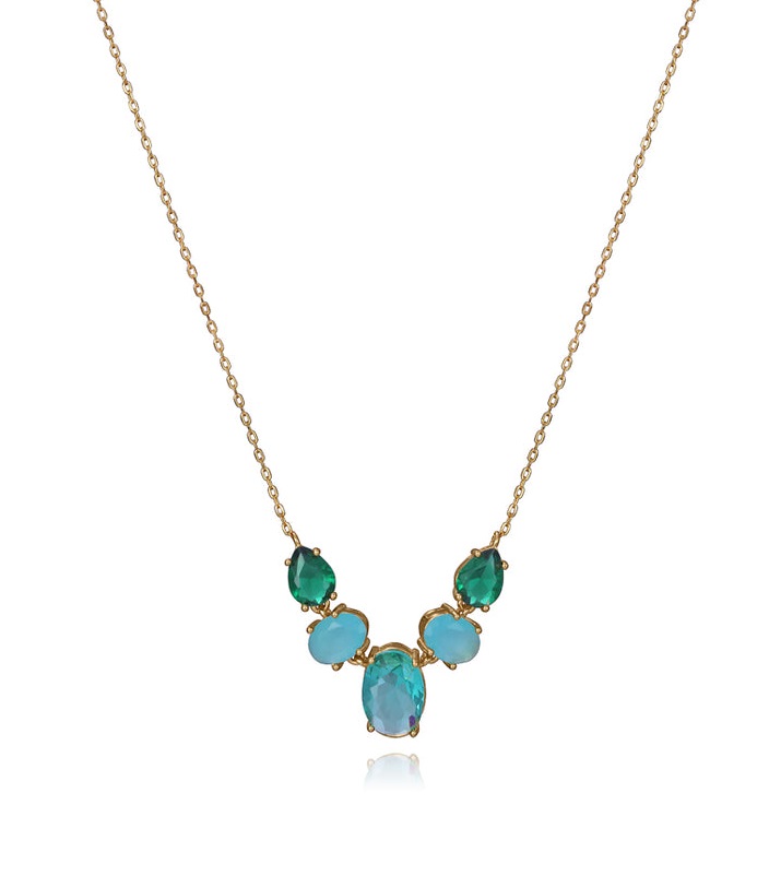 Levně Viceroy Překrásný pozlacený náhrdelník s krystaly Elegant 13168C100-59