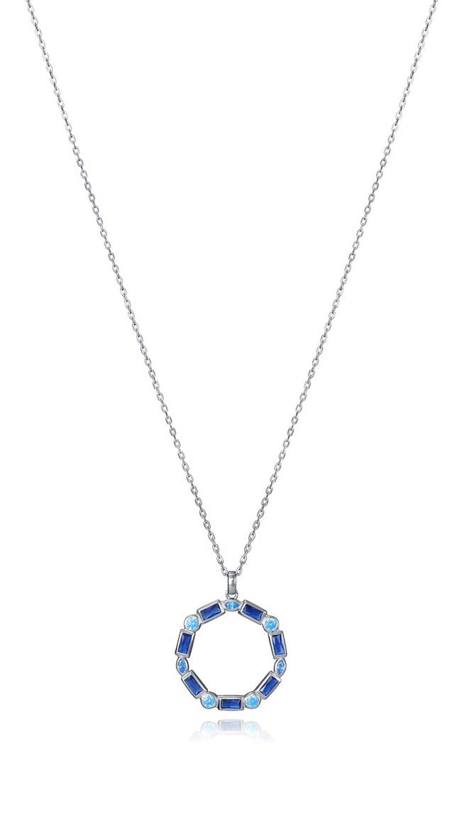 Viceroy Prekrásny strieborný náhrdelník s modrými zirkónmi Elegant 9121C000-33