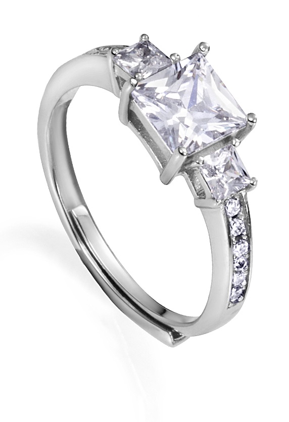 Levně Viceroy Stříbrný prsten se zirkony Clasica 15113A013-30 53 mm