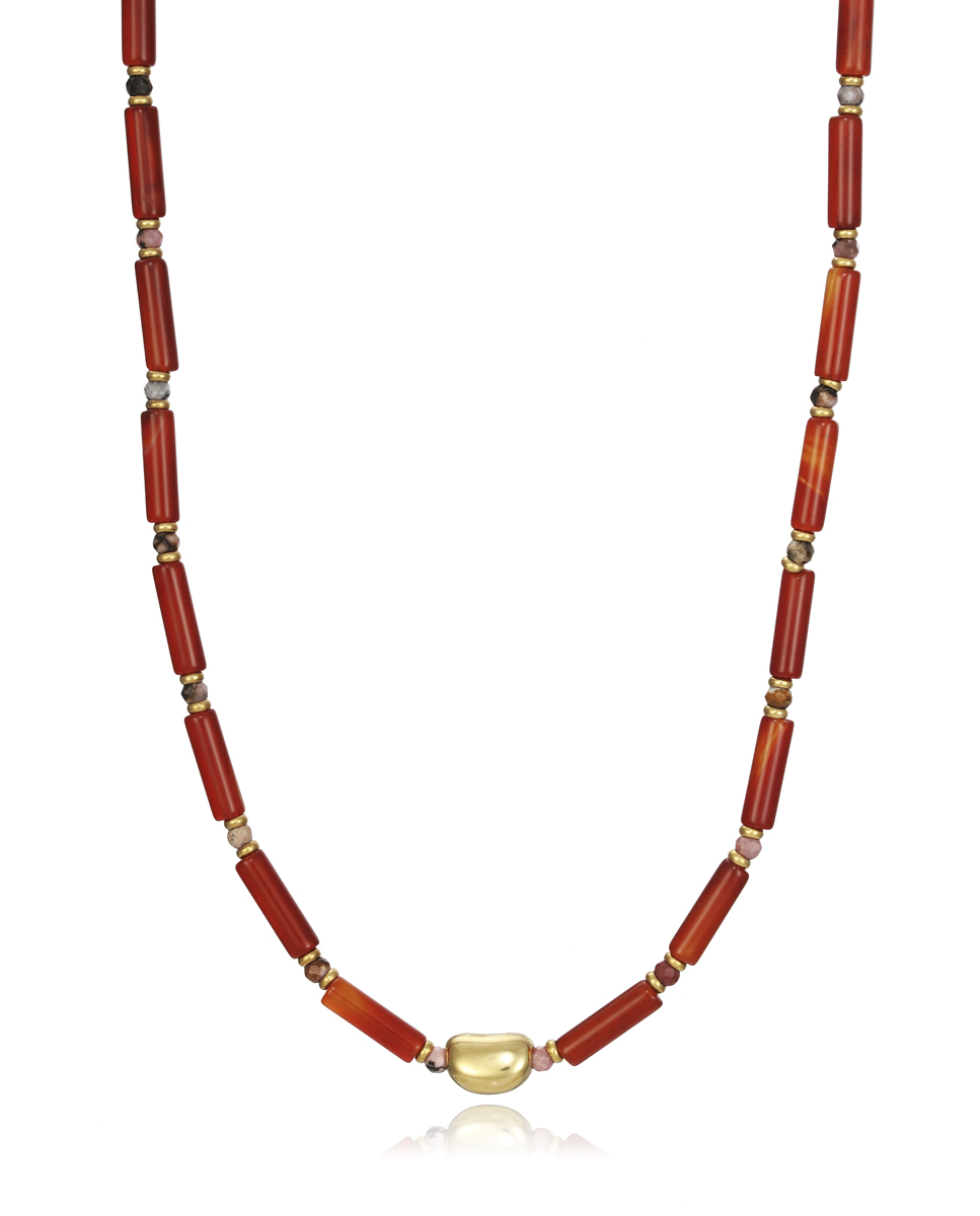 Viceroy Štýlový oceľový náhrdelník z achátu Chic 1440C09012