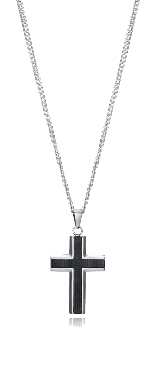 Viceroy Stylový pánský náhrdelník s křížkem Magnum 75299C01010