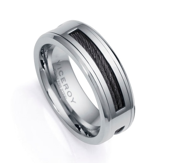 Viceroy Štýlový prsteň z ocele Magnum 14066A02 66 mm