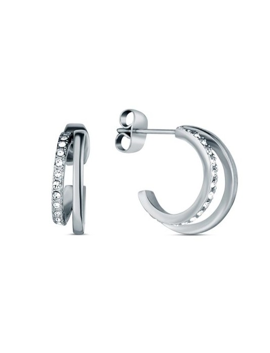 Vuch Elegantní kruhové náušnice Riny Silver