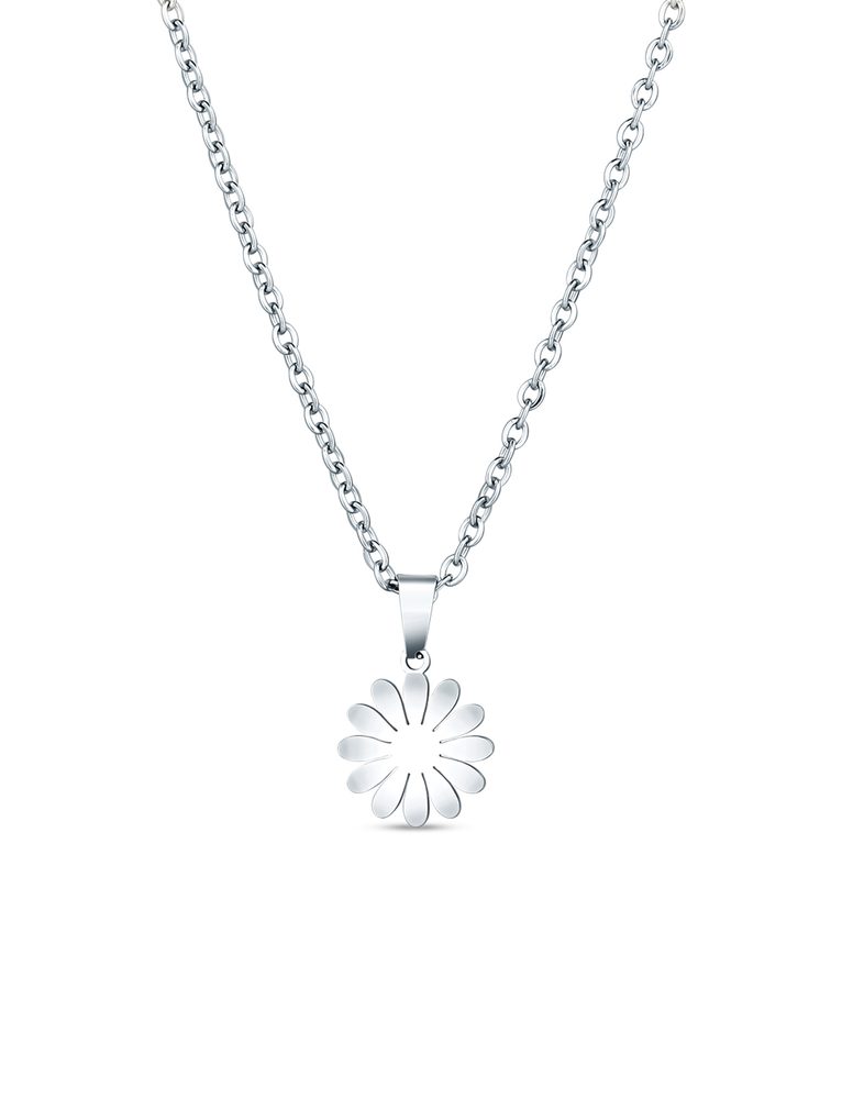 Levně Vuch Krásný ocelový náhrdelník Květina Riterra Silver