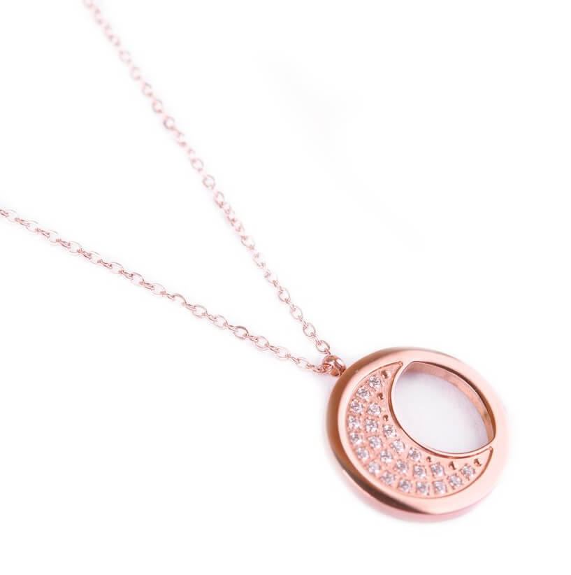 Vuch Collana placcata in oro rosa Rose gold moon