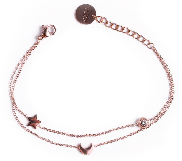 Vuch Braccialetto in acciaio Infinity Rose gold