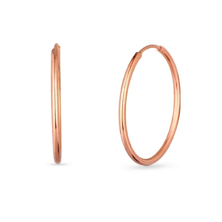 Vuch Orecchini a cerchio placcati in oro rosa Rose Gold Yetta