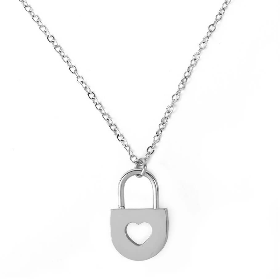 Levně Vuch Romantický ocelový náhrdelník Secret Silver