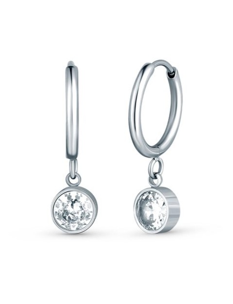 Vuch Slušivé náušnice s kubickým zirkonem Vrigia Silver
