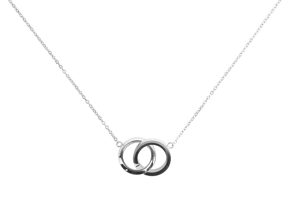 Vuch Štýlový oceľový náhrdelník s krúžkami Silver Laima