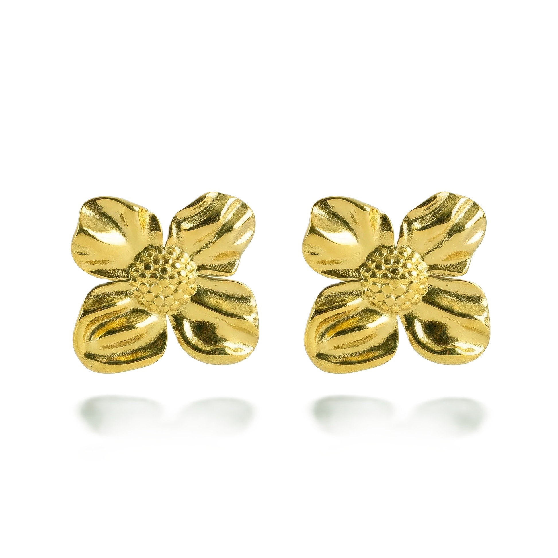 Victoria Walls Pozlátené kvetinové náušnice Daisies Gold VWE260777G