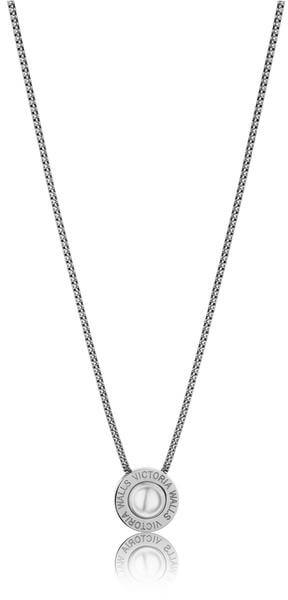 Victoria Walls Půvabný ocelový náhrdelník s perlou VN1091S