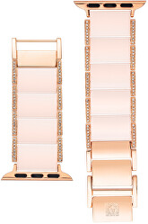 Keramický tah s kamínky pro Apple Watch 38/40/41 mm - Pink WK/1012RGBH
