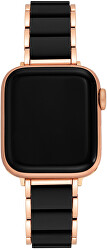 Ocelový tah pro Apple Watch 38/40/41 mm - Black/Rosegold WK/1054RGBK38