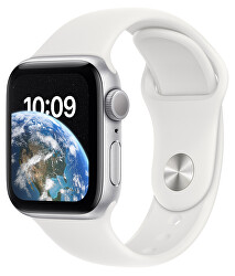 Apple Watch SE 40mm Silver, White Sport