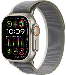 Apple Watch Ultra 2 49mm titanová s zelenošedým trailovým tahem S/M