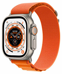 Apple Watch Ultra Cellular 49mm Titan, Orange Alpine, L