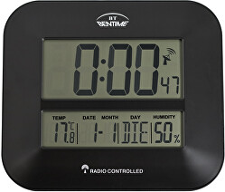 Ceas/ceas deșteptător radio controlat cu termometru și higrometru H17-ET843BK