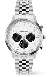 Iconic 42 Chronograph Arch 5-Link Off-White Panda Silver DW00100872