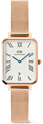 Quadro 20x26 Roman Numerals Date Melrose White Rose Gold DW00100860