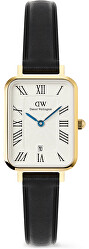 Quadro 20x26 Roman Numerals Date Sheffield White Gold DW00100865