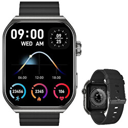 Geschenkset Smartwatch SWM-300 Tiron SMAWASWM300FOBK + Ersatzarmband