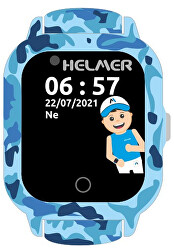 Smart-Touch-Uhr mit GPS-Locator und Kamera - 4G blau