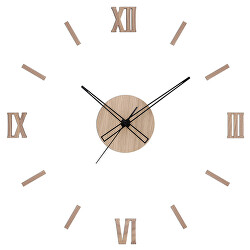 Dřevěné designové hodiny světle hnědé PRIM Remus E07P.4337.51