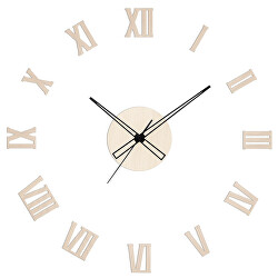 Dřevěné designové hodiny tmavě hnědé PRIM Romulus E07P.4338.53