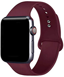 Curea de silicon pentru Apple Watch - burgundy 42/44/45 mm - S/M