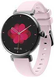 AMOLED Smartwatch DM70 – Black - Pink