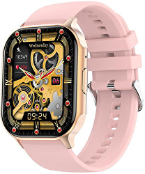 AMOLED Smartwatch W26HK – Gold - Pink