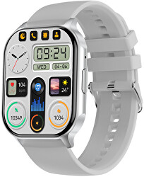 AMOLED Smartwatch W26HK – Silver - Grey
