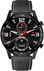 SLEVA - Smartwatch WO95BL - Black Leather
