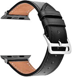 Bőrszíj Apple Watch - Fekete 38/40/41 mm