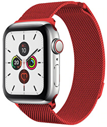 Cinturino in maglia milanese per Apple Watch - Rosso 42/44/45/49 mm