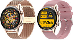 SET AMOLED Smartwatch W80GDM PRO + náhradní řemínek