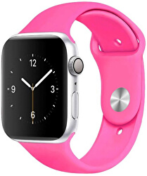 Curea de silicon pentru Apple Watch - Barbie Pink 42/44/45 mm -S/M