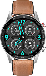 SLEVA - Smartwatch WO95BNL - Brown Leather