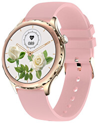 Smartwatch WAK43G - Gold/Pink SET + pótszíj