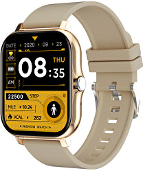 Smartwatch WO2GTG - Gold Silicone